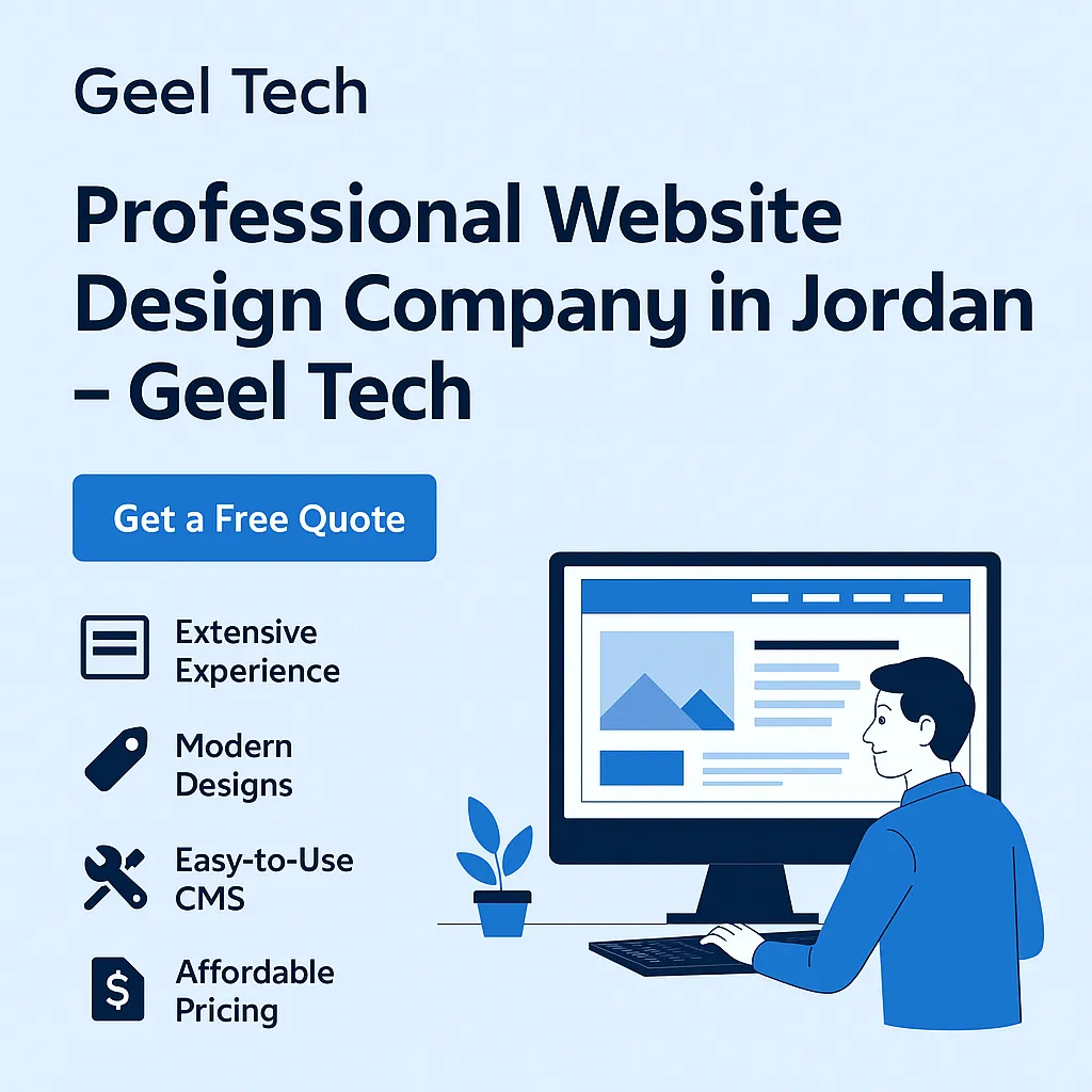 Professional Website Design Company in Jordan – Geel Tech