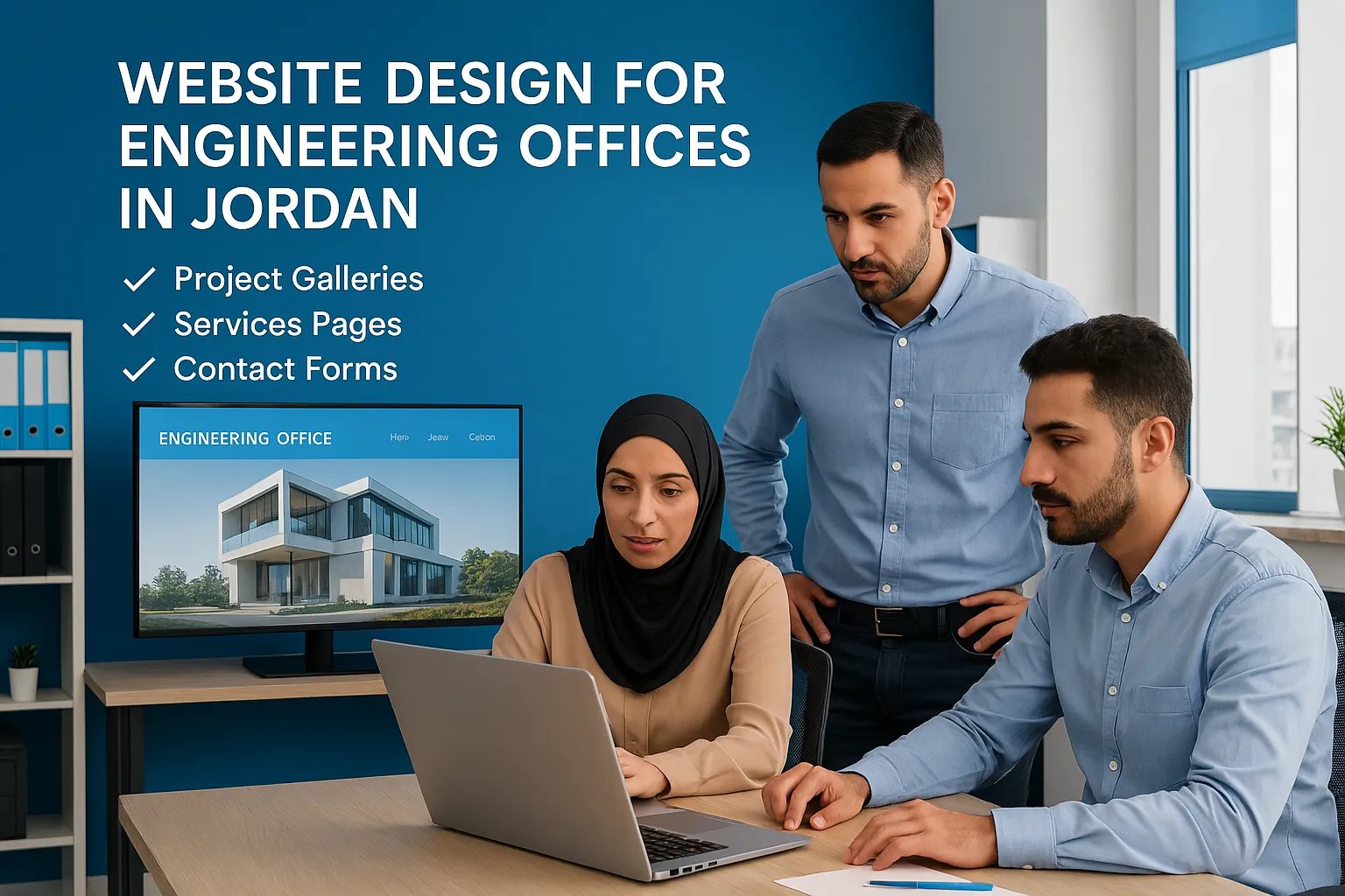 تصميم موقع إلكتروني لمكتب هندسي في الأردن