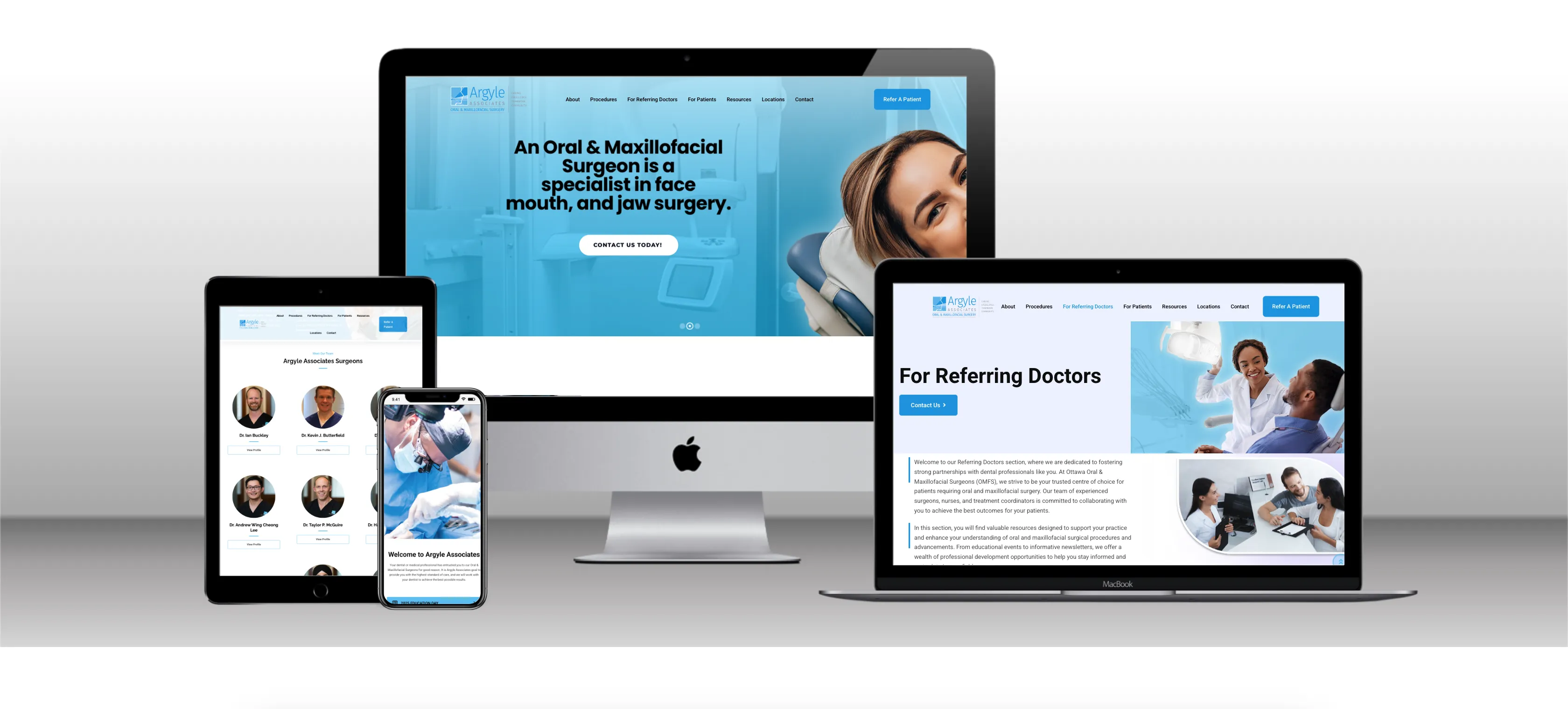 موقع إلكتروني احترافي لعيادة Argyle Associates – تجربة رقمية متكاملة من تنفيذ جيل تك