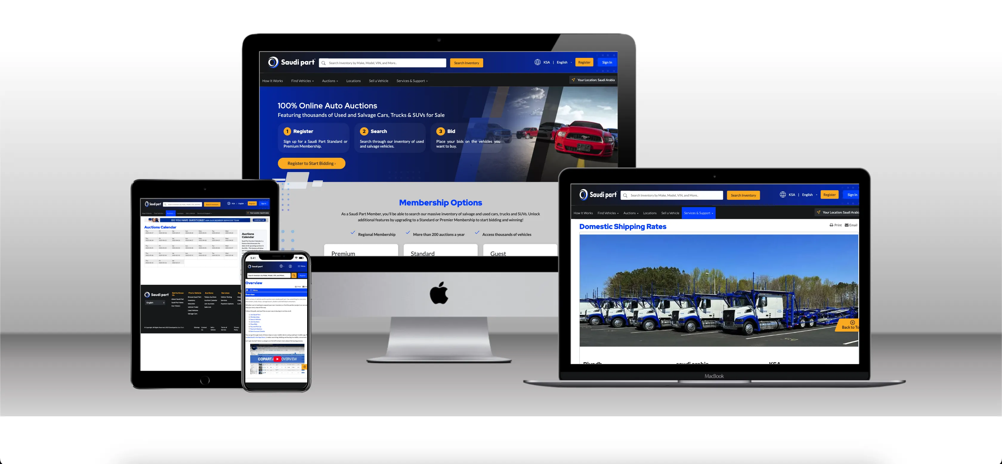 مشروع Saudi Part – منصة إلكترونية شاملة لمزادات السيارات من تنفيذ جيل تك