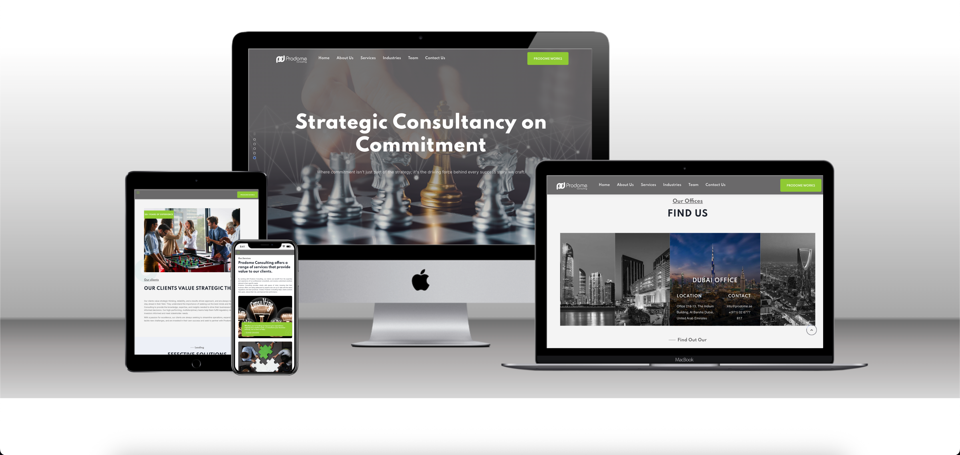 prodome.ae Project – A Professional Services Website for a UAE-Based Consulting Company by Geel Tech