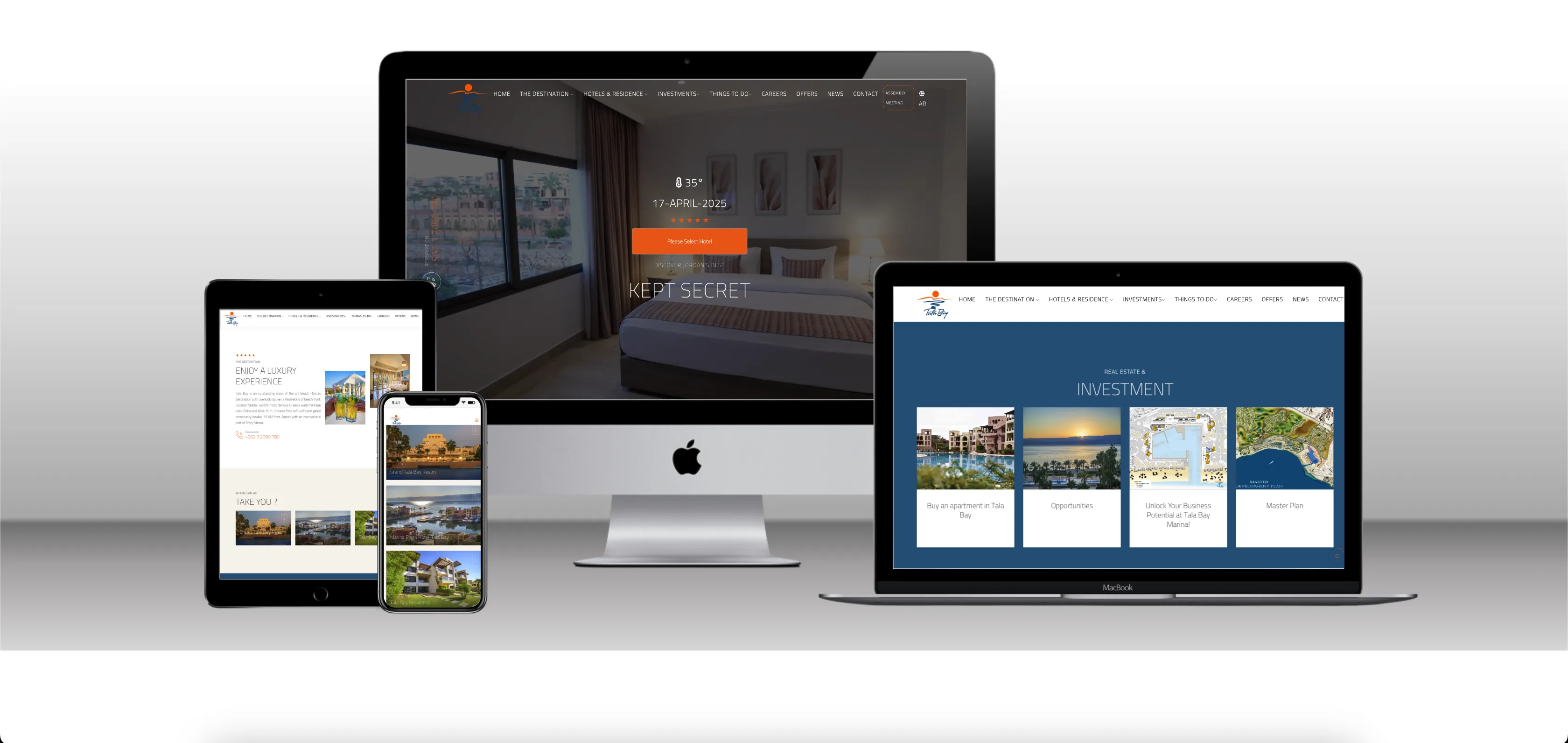 مشروع talabay.net – بوابة إلكترونية فاخرة لمنتجع سياحي متكامل من تنفيذ جيل تك