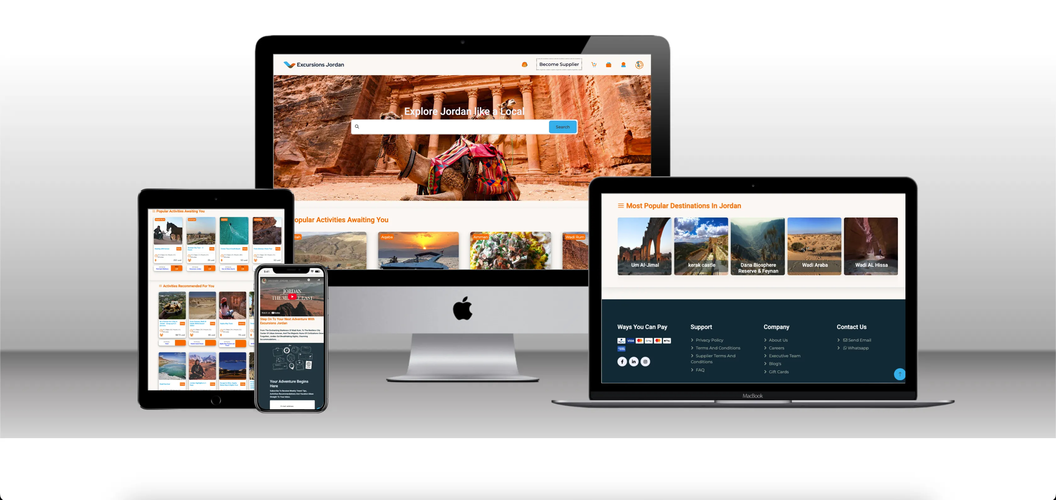 مشروع excursionsjordan.com – منصة إلكترونية متكاملة للجولات السياحية في الأردن من تنفيذ جيل تك